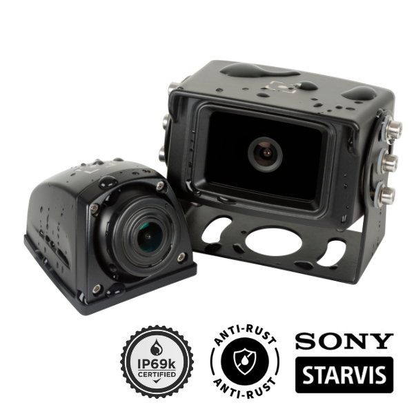 AI-powered fleet cameras with IP69K certification, anti-rust protection, and Sony Starvis technology.